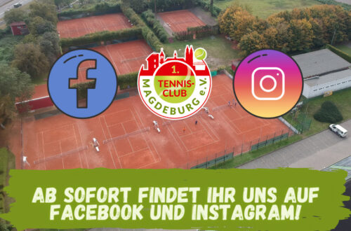 1. TC Magdeburg auf Facebook und Instagram aktiv!