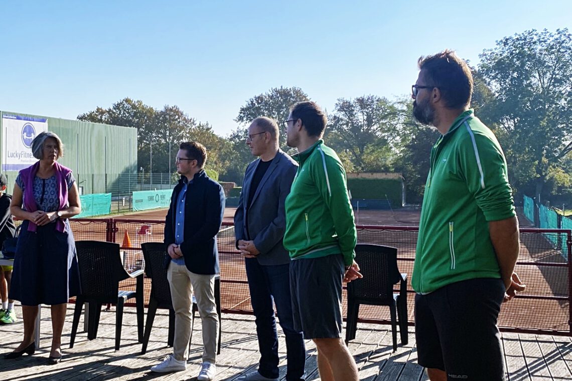 dr. tamara zieschang besucht die vereinsanlage des 1. tc magdeburg e.v.